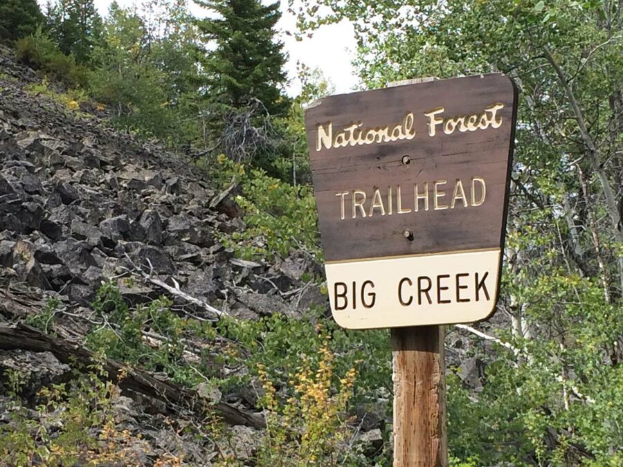 Big Creek National Forest Service sign